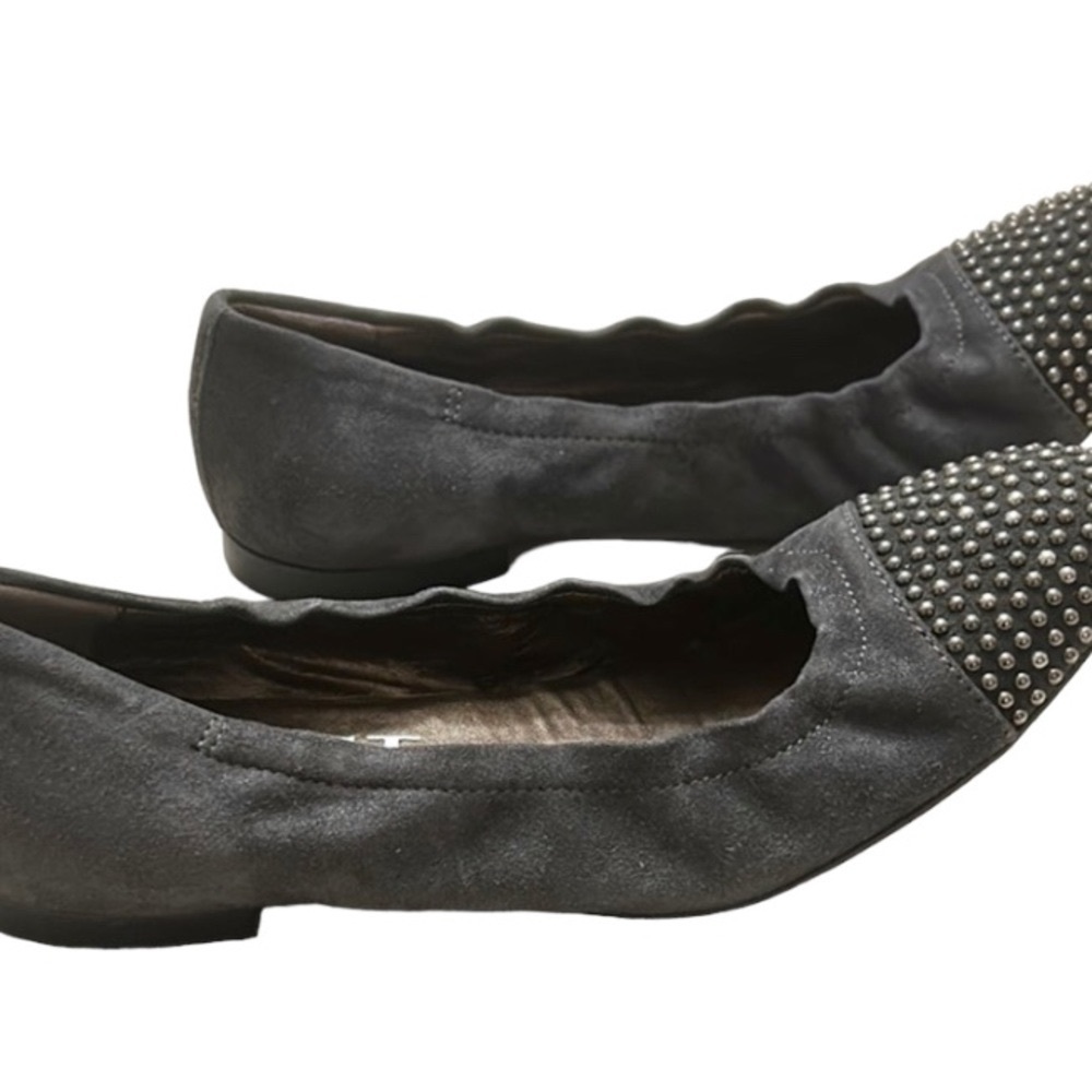AGL Gray Suede Studded Ballet Flats